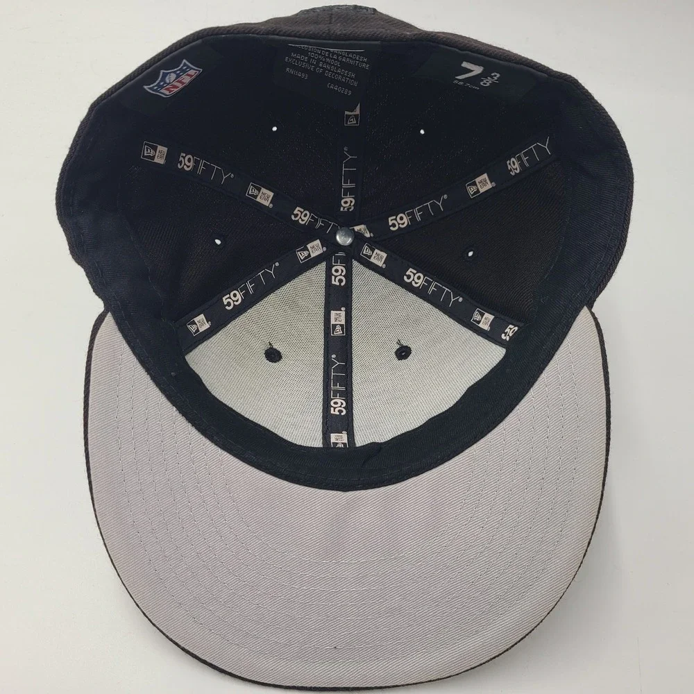 New Orleans Saints Hat Fitted 7 3/8 New Era 59Fifty Faded Black/Brown NFL Men